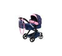 Bayer Design 17016AD Ensemble Poussette pour poupée XEO, poignée réglable, Transformable, Chaise Haute, Sac de Couchage, Tapis d'eveil, Accessoires en Plastique, Bleu, Rose