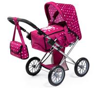 Bayer Design Poussette Landau pour poupée City Star avec Sac à bandoulière | transformable en poussette canne pour poupées, nacelle amovible, poignée réglable, pliable, pour les enfants 3+ ans
