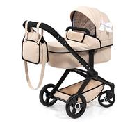 Bayer Design Poussette Landau pour poupée Xeo avec Sac | transformable en poussette canne pour poupon, hauteur réglable, poignée réversible, sac à bandoulière, panier intégré