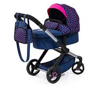 Bayer Design Poussette Landau pour poupée Xeo avec Sac | transformable en poussette canne pour poupon, hauteur réglable, poignée réversible, sac à bandoulière, panier intégré
