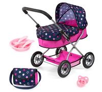 Bayer Design Poussette pour poupée Smarty avec Sac | accessoires pour poupon, tétines, assiette, couverts, pour les jeux de rôle des enfants