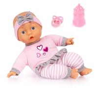 Bayer Design Poupée 93003AD Premier – Poupon bébé souple 30 cm avec biberon et tétine