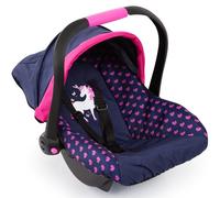 Bayer Design siège d'auto de poupée avec Pare-Soleil, Ceinture de sécurité | accessoire poupon jusqu'à 46cm, avec revêtement en tissu rembourré, le siège se balance, pour dormir, nourrir et porter