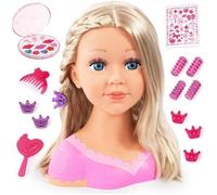 Bayer Design- Tête à Coiffer et Maquiller, Charlene Super Model avec Accessoires, Cheveux blonds, 90088AA