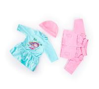 Bayer Design- Vêtements 40-46cm, Accessoires pour poupées, Robe, Veste et Casquette, Ensemble, Tenue de sirène, 84689AA, Rose, Turquoise