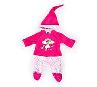 Bayer Design Design-83890AA 83890AA Vêtements 33-38cm, Accessoires pour poupées, Pantalon, Haut et Casquette, Ensemble, Tenue avec Licorne, Rose, Blanc, Petit