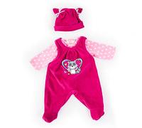 Bayer Design 83877AA Vêtements pour poupée de 33-38cm, Accessoires pour Poupon, Salopette, t-Shirt, Bonnet, Rose