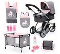 Bayer - Dolls Pram Playset - Rosa / Grey (18333ac)