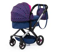 Bayer - Dolls Pram Xeo - Blue With Hearts (17054aa)