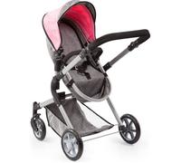 Bayer Design – Landau poupée City Neo – sac et panier, poignée réglable, convertible – Gris/Rose