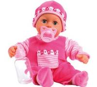Bayer Design 93825AA, Poupon Bébé Premiers Mots, poupée parlante, interactive, avec sons de bébé, rose, 38 cm