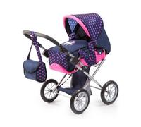 Bayer Poussette Landau Pour Poupée City Star Licorne Bleu Et Rose Vif Réglable Avec Un Sac A Bandouliere