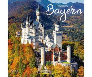 Bayern 2026: Broschürenkalender mit Ferienterminen. Format: 30 x 30 cm