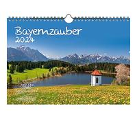 Bayernzauber Calendrier format A4 pour vacances 2024 voyage montagnes Bavière - Seelenzauber