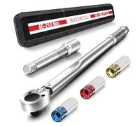 BAYERTAL ynamométrique 1/2" 40-210 Nm avec Douilles 17, 19, 21 mm et Rallonge 125 mm - Outil de Précision pour Voiture, Camion, Moto - Idéale pour Changement de Roue et Entretien Automobile