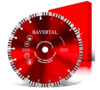 BAYERTAL® Disque diamanté de découpe 230mm x 22,23 - Disque Premium pour meuleuses d’angle & Flex - Disque diamanté professionnel pour pierre & béton - Disque de haute qualité pour des coupes précises