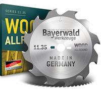 Bayerwald - Lame de scie circulaire portative Carbure de tungstène pour le bois - Ø 237 mm x 2,5 mm x 30 mm | Denture alternée (12 dents/très grossier) | Trous secondaires : KSS 80 Ec