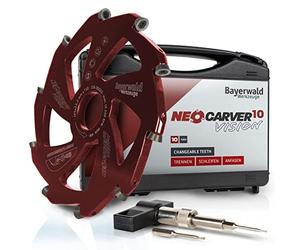 Bayerwald NeoCarver 10 Vision - Disque de fraisage en métal dur pour l'aluminium - Alu Carver adapté aux meuleuses d'angle - Ø 125mm x 22,2 mm / 10 dents