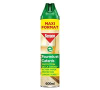 Baygon 2en1 Aérosol contre Cafards/Fourmis 600 ml