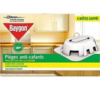 Baygon Pièges Anti-Cafard Boîtes d'Appât Efficacité 3 Mois Pack de 6