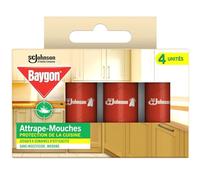 Baygon Anti-Mouches Rubans attrape-mouches à suspendre, 4 Rubans