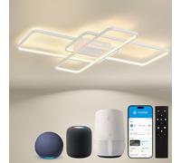 BAYHT Plafonnier LED Smart Dimmable 105cm, Luminaire Plafonnier, Alexa et GoogleHome via Matter pour Salon, Chambre