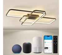 BAYHT Plafonnier LED Smart Dimmable 90cm, Luminaire Plafonnier Alexa et GoogleHome via Matter pour Salon, Chambre