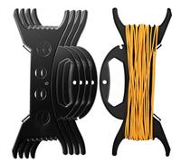 bayidun 4 Pcs Enrouleur de Câble Fil, Enrouleur Electrique Vide, Enrouleurs Support Organisateur de Fils Câbles Cordes Rubans Guirlandes Lumineuses Maison Bureau(Noir)