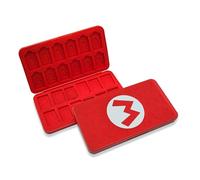 BAYINBROOK Étui de Rangement pour Jeux pour Nintendo Switch, Boîte de Rangement pour Cartes de Jeu, Switch Porte Cartes de Jeux Grande Capacité pour 24 NS 24 TF Cartes (Rouge Mario M)