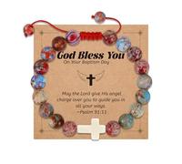 BAYLAY Cadeaux pour adolescentes, filles, bracelet en croix pour femmes, enfants, adolescentes, filles, cadeaux tendance, idée de cadeau d'anniversaire pour meilleure amie, femme, fille, Pâques, Noël