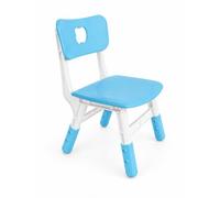 Bayli Chaise pour enfant, bleue, réglable en hauteur, 27 à 30 cm, en plastique, chaise de jeu, chaise d'apprentissage et chaise de bricolage pour chambre d'enfant, crèche et aire de jeux