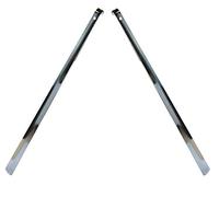 Bayli Lot de 2 chausse-pieds de 80 cm en acier inoxydable - Chausse-pied extra long - Chausse-pied en métal - Construction stable - Avec trou de suspension, argenté, Taille unique