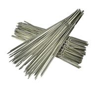 Bayli Lot de 50 brochettes en acier inoxydable pour barbecue - Petites brochettes à shish kebab - 33 cm - En acier inoxydable - Pour feu de camp - Pour barbecue