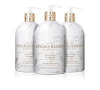 Baylis & Harding Elements Lot de 3 flacons de nettoyant pour les mains au thé blanc et néroli, 500 ml - Convient aux végétaliens