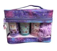 BAYLlS & Harding BeautiCOL0GY Coffret cadeau bulles de bain, lotion pour le corps, crème de douche et polissage pour le corps - Trousse de maquillage sur le thème licorne cosmique