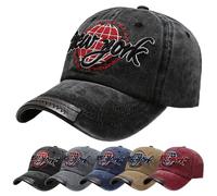 Baynetin Casquette de Baseball Réglable Unisexe, Retro Anti-UV Protection Ajustable Boucle en Metal Trucker Hiphop Caps Broderie Golf Voyages Bonnet (Noir)