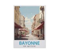 Bayonne Nouvelle-Aquitaine,Puzzle pour Adultes 1000 Pièces en Bois Puzzles Jeu Cadeau Accueil Décoratif Mots Croisés(75x50cm)-GP38