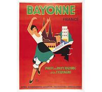 Bayonne Pays Basque Reproduction Affiche Poster/Format Size 50X70 cm Papier 300 GR-Vente du fichier numérique HD Possible Nous Consulter (Boutique : affichevintage.FR)