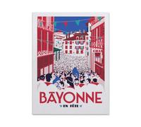 Bayonne，Puzzle 1000 Pièces Adultes,Jigsaw Puzzle DIY Jouets Enfants Cadeaux Accueil Décors Jouets Jeux Amusants Grand Cadeau Éducatif pour Enfants Impossible Puzzle（75x50cm）-BO33