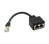 BAYORE Câble adaptateur répartiteur RJ45 mâle vers 2 x connecteurs femelles 7 LAN Ethernet câble rallonge réseau adaptateur RJ45 mâle vers double adaptateur femelle