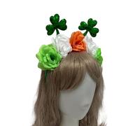 BAYORE StPatrick Serre-tête réglable en forme de trèfle à fleurs pour réunions de famille, carnaval, célébration