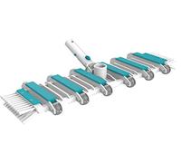 BAYROL Balai rectangulaire lesté avec 12 Roues - nettoie Le Fond du Bassin - brosses latérales - Convient à Tous Types de revêtements