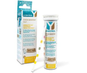 BAYROL Bandelettes de Test Quicktest pH/Cl/TAC/Algicide - 1 pcs