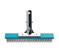 BAYROL Brosse de Nettoyage - 25 cm avec Poils en polypropylène - raccord en Aluminium - utilisable sur Toutes Les Surfaces de Piscine - Compatible avec Toutes Les perches télescopiques Standard