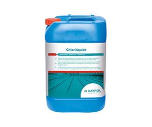 BAYROL Chloriliquide 20 L - Chlore Liquide Non stabilisé sans Acide cyanurique - Évite la Formation de tartre dans Le système d‘Injection - désinfection permanente