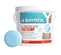 BAYROL e-Chlorilong ULTIMATE7 4,8 kg - Galets de Chlore 300 g bi-Phases avec 7 Fonctions - Désinfection complète et régulière du Bassin et du Filtre - Formule Silk-Effect