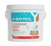 BAYROL e-Chlorilong Classic 5 kg - Galets de Chlore Lent 200 g - 92% de Substance Active - pour Tous Types de filtres - Formule Silk Effect - désinfection permanente