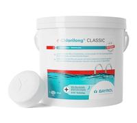 BAYROL e-Chlorilong Classic 5 kg - Galets de Chlore Lent 200 g - 92% de Substance Active - pour Tous Types de filtres - Formule Silk Effect - désinfection permanente