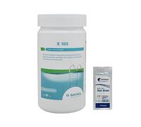 BAYROL X 100-1,25kg | Anti-Algues Curatif - Spécial Piscines Carrelées - Dissolution Lente + 10 Tests HPS OFFERTS 6 en 1