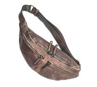 BaySide BS744 Sac banane pour femme "Crescent Moon", Terre d'Ombrie, altezza cm 26, lunghezza 37cm, profondità 8cm, Rétro